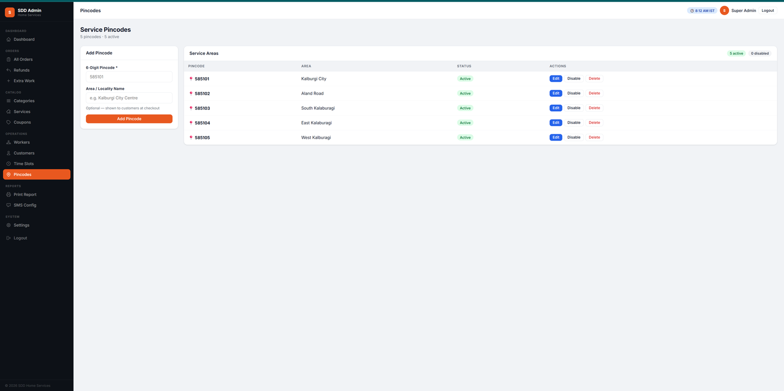Home Services PHP Script — Admin + Worker + Customer