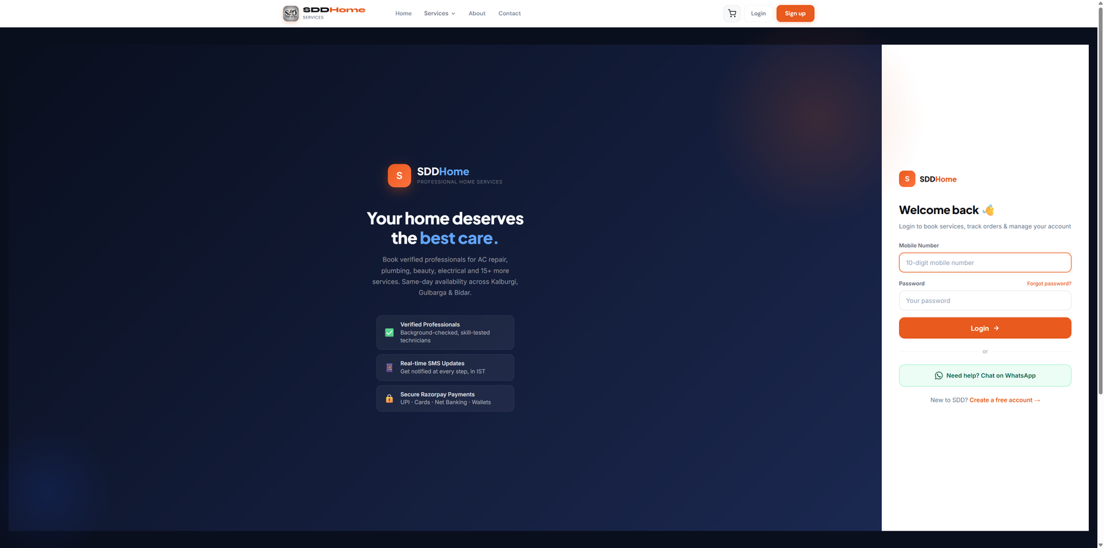 Home Services PHP Script — Admin + Worker + Customer