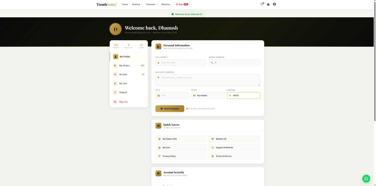 FashionStore — PHP Single-Vendor Fashion E-Commerce with Razorpay, WhatsApp & Video Support