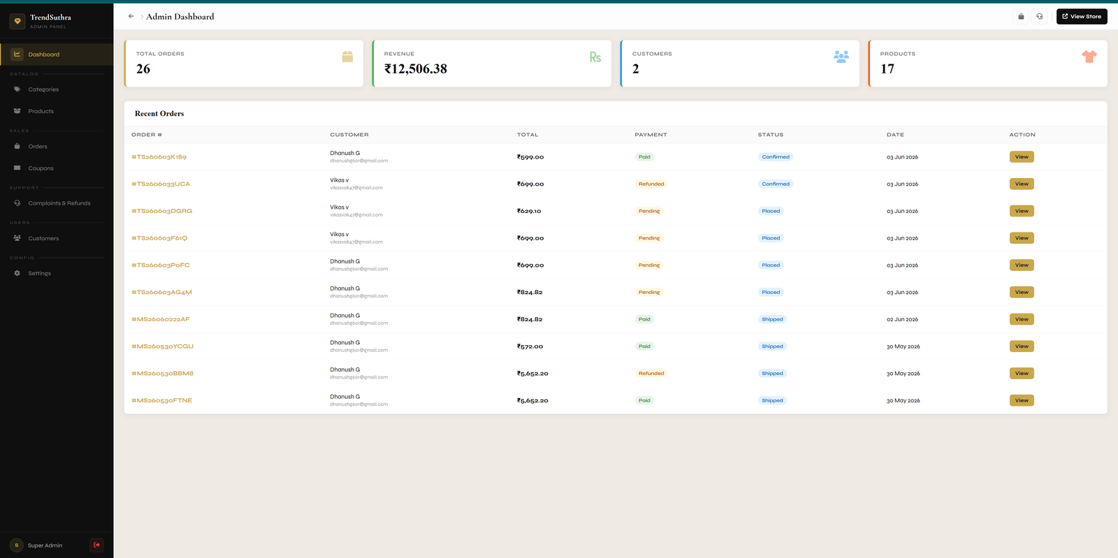 FashionStore — PHP Single-Vendor Fashion E-Commerce with Razorpay, WhatsApp & Video Support