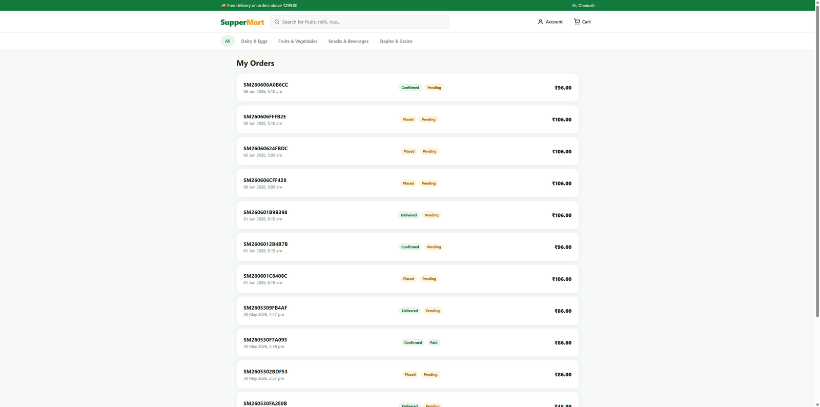 "PHP Grocery Delivery Website Script with Admin Panel + Delivery App + OTP Verification