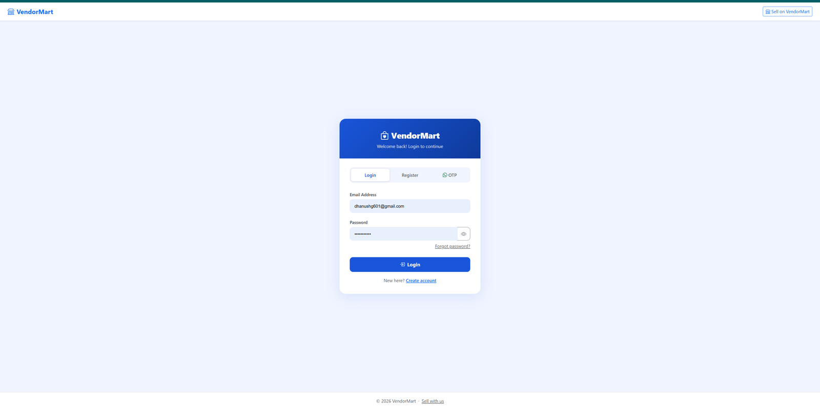 VendorMart — PHP Multi-Vendor E-Commerce Platform with Razorpay & WhatsApp