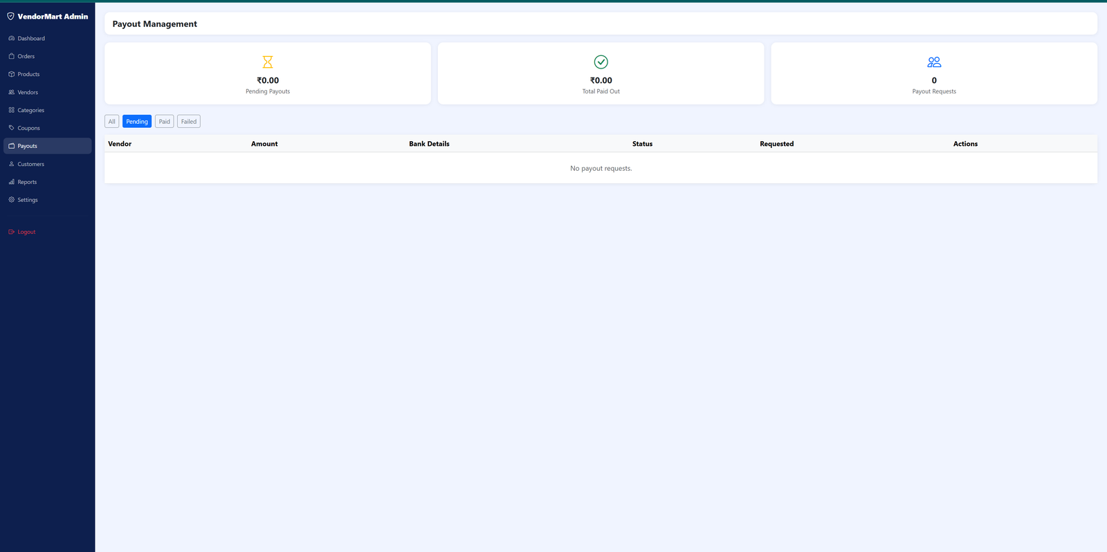 VendorMart — PHP Multi-Vendor E-Commerce Platform with Razorpay & WhatsApp